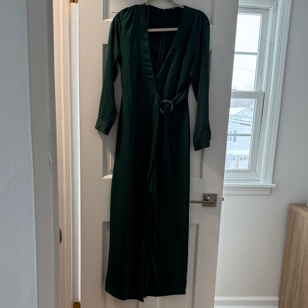 Zara Deep Green Long Sleeve Dress
